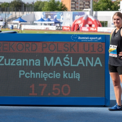 Rekordzistka Polski i Mistrzyni Polski Juniorek Młodszych Zuzanna Maślana